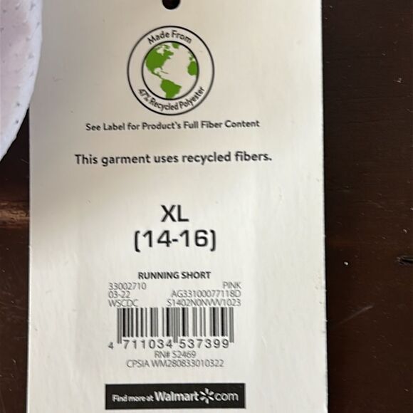 Athletic Works Girls Size XL Pink Active Shorts Elastic Waist Summer Play - Picture 4 of 4